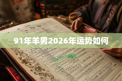 91年羊男2026年运势如何
