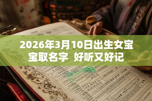 2026年3月10日出生女宝宝取名字  好听又好记