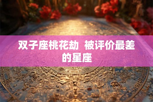 双子座桃花劫  被评价最差的星座