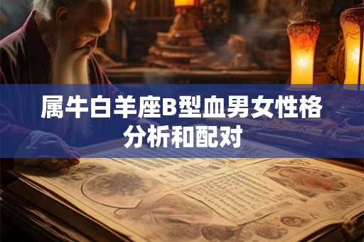 属牛白羊座B型血男女性格分析和配对