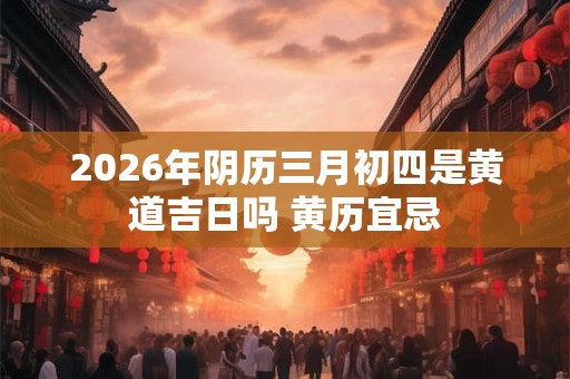 2026年阴历三月初四是黄道吉日吗 黄历宜忌