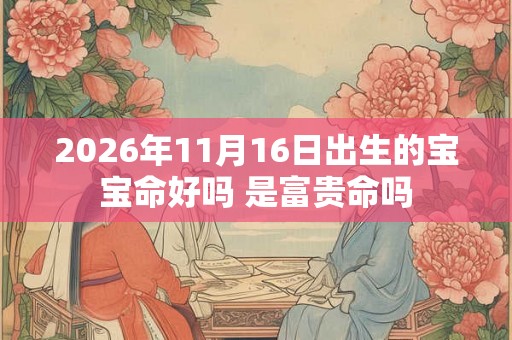 2026年11月16日出生的宝宝命好吗 是富贵命吗