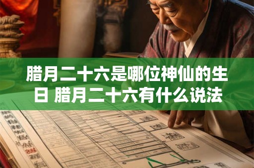 腊月二十六是哪位神仙的生日 腊月二十六有什么说法