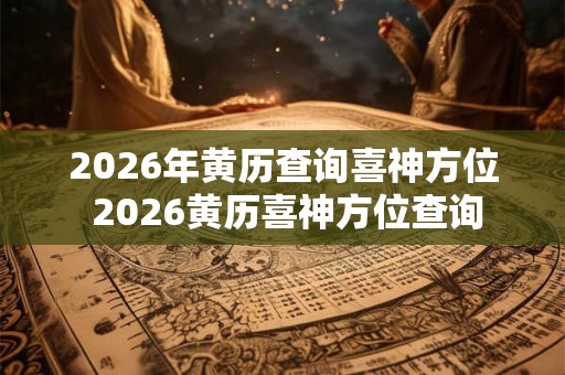 2026年黄历查询喜神方位 2026黄历喜神方位查询