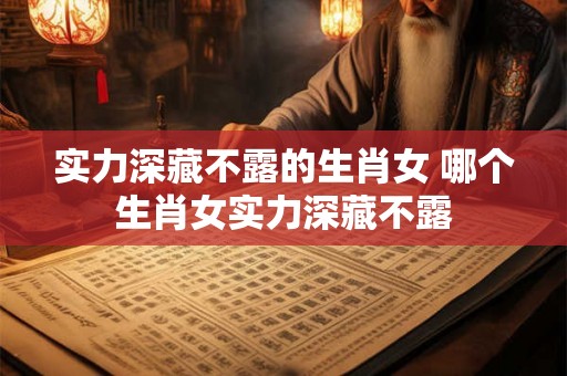 实力深藏不露的生肖女 哪个生肖女实力深藏不露