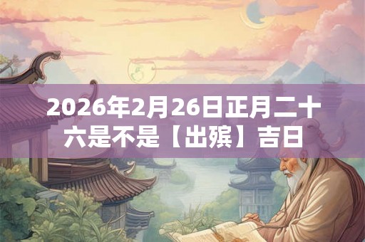 2026年2月26日正月二十六是不是【出殡】吉日 2026年2月26日正月二十六是不是【出殡】吉日