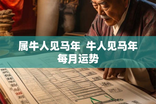 属牛人见马年  牛人见马年每月运势