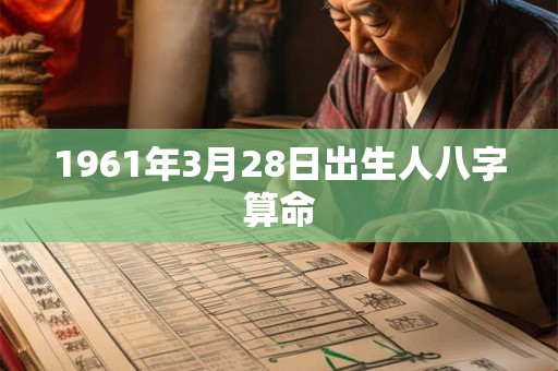 1961年3月28日出生人八字算命
