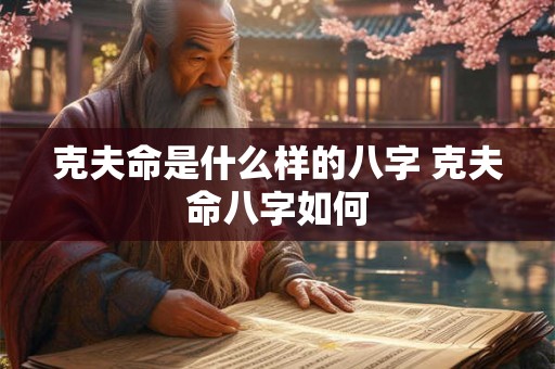 克夫命是什么样的八字 克夫命八字如何