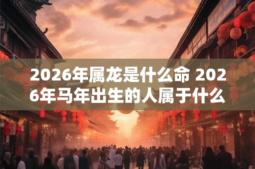 2026年属龙是什么命 2026年马年出生的人属于什么命