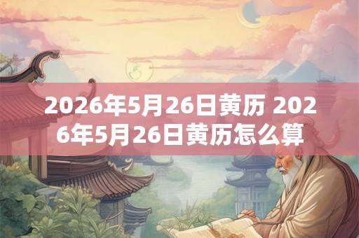 2026年5月26日黄历 2026年5月26日黄历怎么算