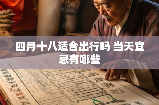 四月十八适合出行吗 当天宜忌有哪些