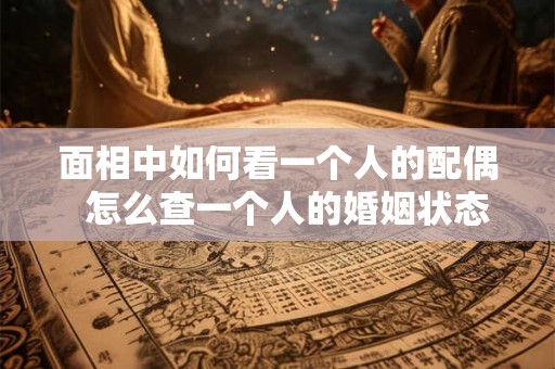 面相中如何看一个人的配偶  怎么查一个人的婚姻状态