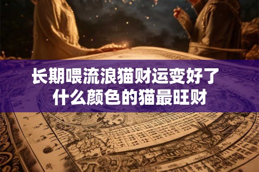 长期喂流浪猫财运变好了  什么颜色的猫最旺财