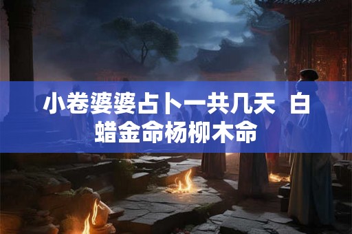 小卷婆婆占卜一共几天  白蜡金命杨柳木命