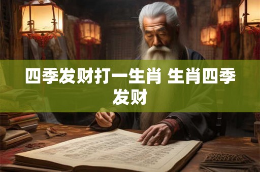 四季发财打一生肖 生肖四季发财 四季发财打一生肖 生肖四季发财
