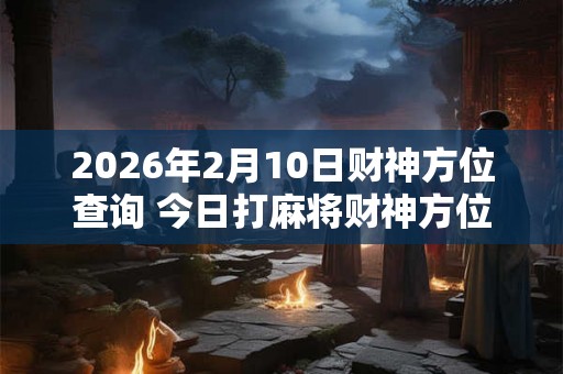 2026年2月10日财神方位查询 今日打麻将财神方位一览表