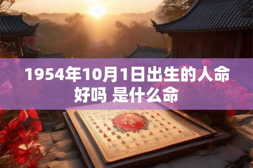 1954年10月1日出生的人命好吗 是什么命