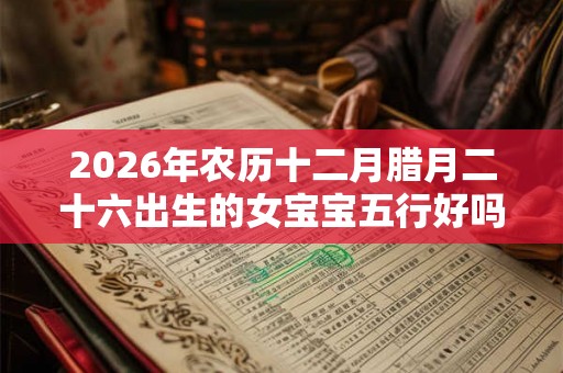 2026年农历十二月腊月二十六出生的女宝宝五行好吗  取什么名字最好