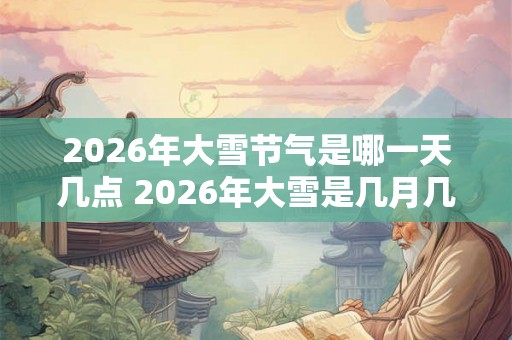 2026年大雪节气是哪一天几点 2026年大雪是几月几日