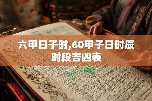 六甲日子时,60甲子日时辰时段吉凶表