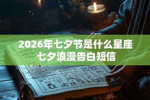 2026年七夕节是什么星座 七夕浪漫告白短信