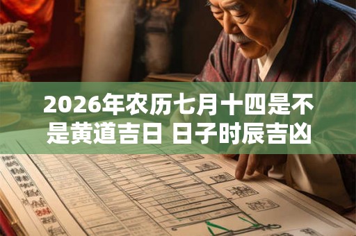 2026年农历七月十四是不是黄道吉日 日子时辰吉凶