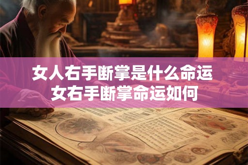 女人右手断掌是什么命运 女右手断掌命运如何