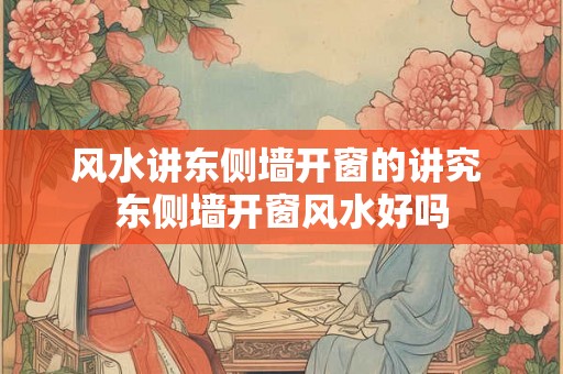 风水讲东侧墙开窗的讲究 东侧墙开窗风水好吗