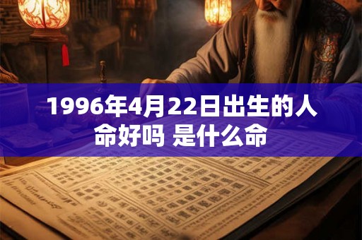 1996年4月22日出生的人命好吗 是什么命 1996年4月22日出生的人命好吗 是什么命