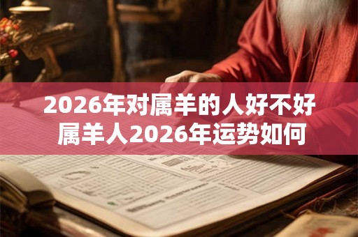 2026年对属羊的人好不好 属羊人2026年运势如何 2026年对属羊的人好不好 属羊人2026年运势如何
