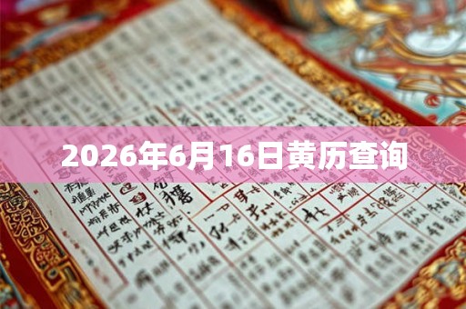 2026年6月16日黄历查询