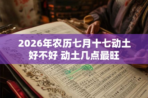 2026年农历七月十七动土好不好 动土几点最旺 2026年农历七月十七动土好不好 动土几点最旺