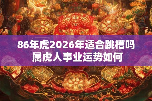 86年虎2026年适合跳槽吗 属虎人事业运势如何