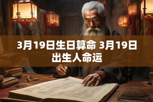 3月19日生日算命 3月19日出生人命运