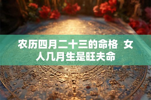 农历四月二十三的命格  女人几月生是旺夫命