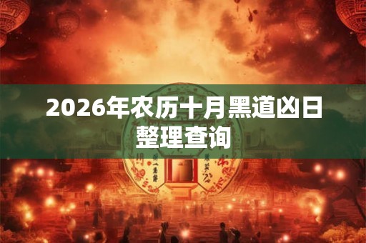 2026年农历十月黑道凶日整理查询