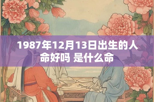 1987年12月13日出生的人命好吗 是什么命