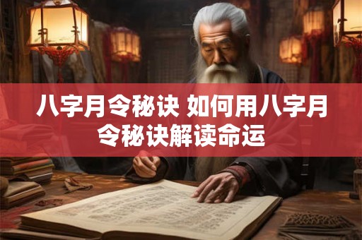 八字月令秘诀 如何用八字月令秘诀解读命运 八字月令秘诀 如何用八字月令秘诀解读命运