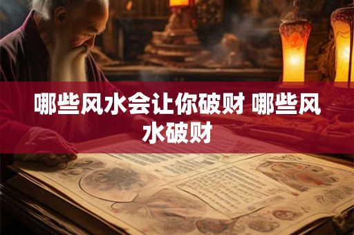 哪些风水会让你破财 哪些风水破财