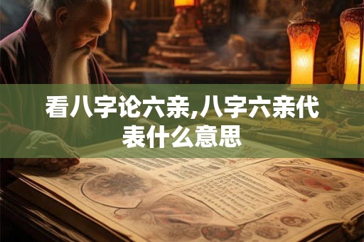 看八字论六亲,八字六亲代表什么意思