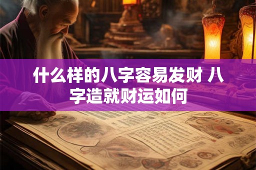 什么样的八字容易发财 八字造就财运如何