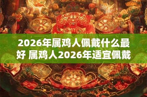2026年属鸡人佩戴什么最好 属鸡人2026年适宜佩戴什么