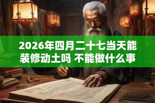 2026年四月二十七当天能装修动土吗 不能做什么事