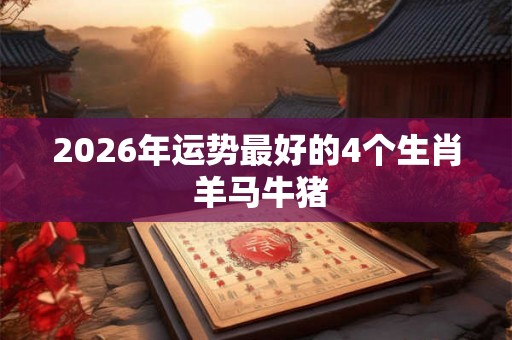 2026年运势最好的4个生肖 羊马牛猪 2026年运势最好的4个生肖 羊马牛猪