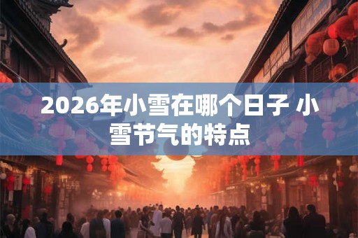 2026年小雪在哪个日子 小雪节气的特点