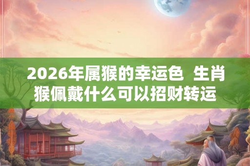 2026年属猴的幸运色  生肖猴佩戴什么可以招财转运