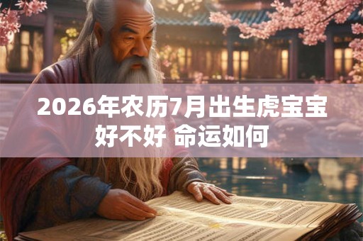 2026年农历7月出生虎宝宝好不好 命运如何 2026年农历7月出生虎宝宝好不好 命运如何