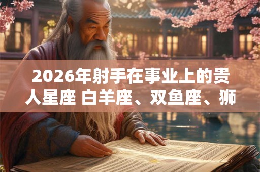 2026年射手在事业上的贵人星座 白羊座、双鱼座、狮子座