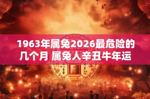 1963年属兔2026最危险的几个月 属兔人辛丑牛年运势 1963年属兔2026最危险的几个月 属兔人辛丑牛年运势